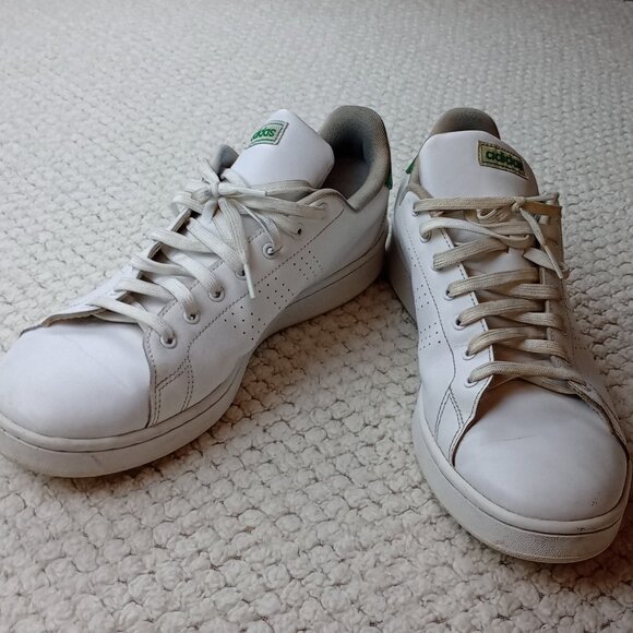 Adidas Men’s White Sneakers — Classic Casual Tennis Shoes, Size 14 - Picture 2 of 11